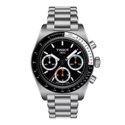 Tissot PR516 PR516 Mechanical Chronograph T149.459.21.051.00 - bracciale e cassa acciaio - quadrante nero con cronografo - ghiera nera/bianca